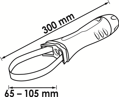 Vigor V2511N, Pásový klíč na olejové filtry | 65–105 mm | plynule nastavitelný