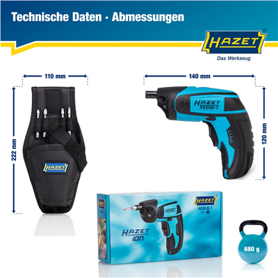 Sada Aku šroubováků na bity mini | 7-dílná, 4.5 Nm, TORX®, Pozidriv, šestihran