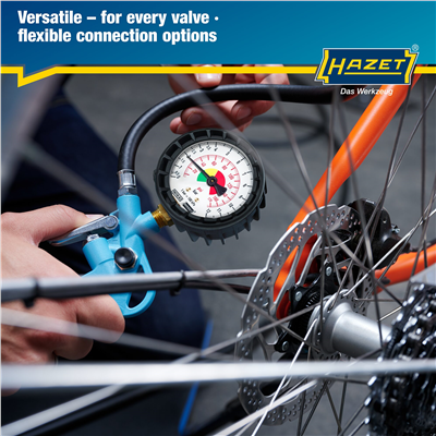 Měřič tlaku v pneumatikách | 0–12 bar, ±0,3 bar, 400 mm hadice