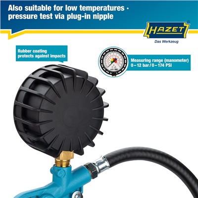 Měřič tlaku v pneumatikách | 0–12 bar, ±0,3 bar, 400 mm hadice