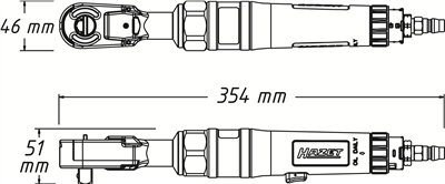 Výkonná pneumatická ráčna | 1/2