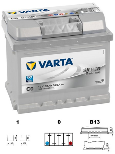 Baterie VARTA SILVER dynamic - 52Ah