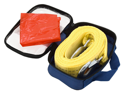 01237 Lano tažné ploché 3000kg s karabinami