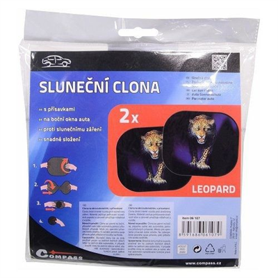 06107 Clona sluneční na boční okno LEOPARD 2ks