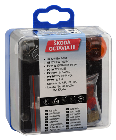 08537 Žárovky servisní box ŠKODA OCTAVIA III H7+H8