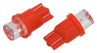 33705 Žárovka 1LED 12V T10 červená 2ks