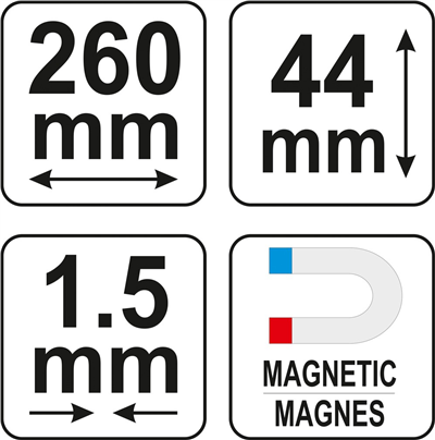 Šablona na profily 260 mm magnetická