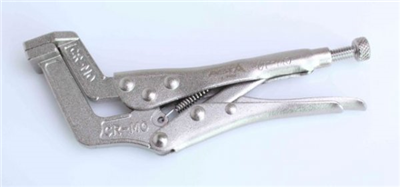 Rychloupínací kleště samosvorné, klempířské 150 mm, ploché čelisti