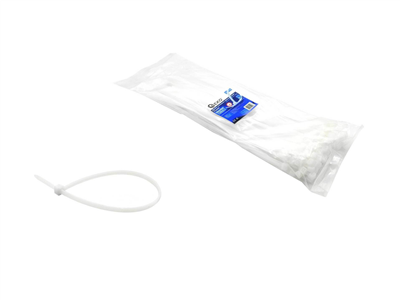Stahovací pásky bílé s UV filtrem, 450x9.0mm, 50ks GEKO
