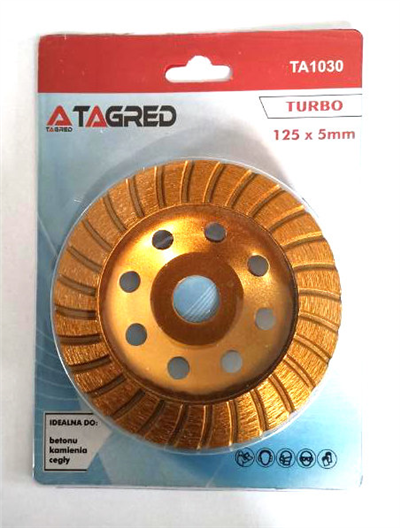 Diamantový brusný kotouč Turbo na beton či kámen, 125 x 22,2 mm