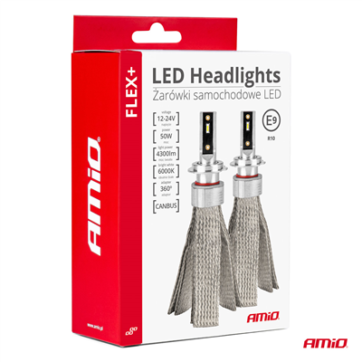 LED žárovky do auta FLEX+ H15 6000K série 12V 24V Canbus AMIO-03666